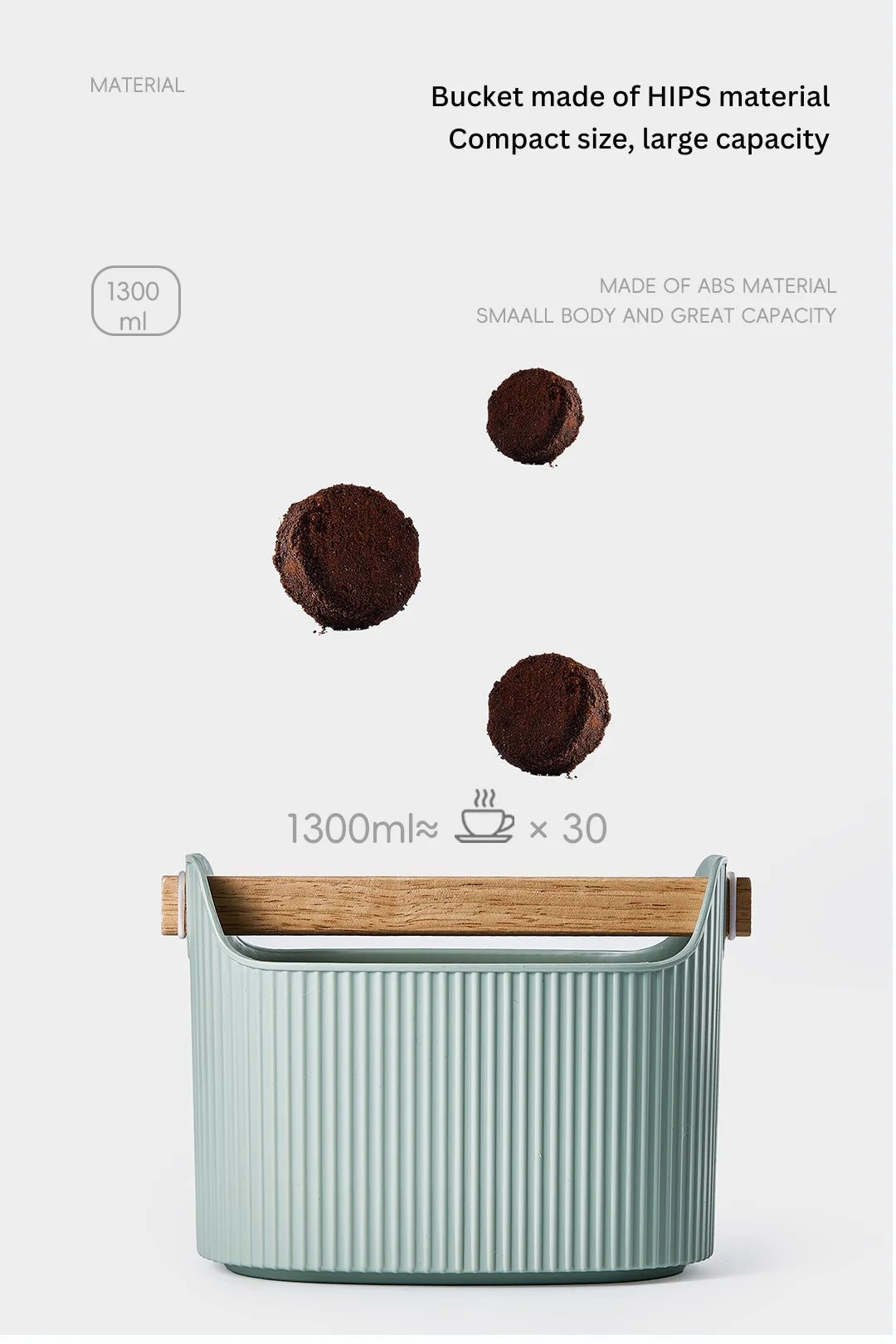 Coffee Grind Knock Box Bar Coffee Utensils Espresso Dump Bin for Barista Restaurant Coffee Shop Bar Practical Tools