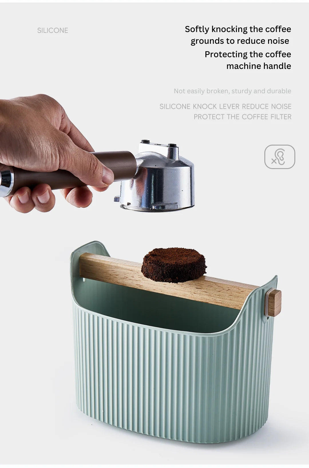 Coffee Grind Knock Box Bar Coffee Utensils Espresso Dump Bin for Barista Restaurant Coffee Shop Bar Practical Tools