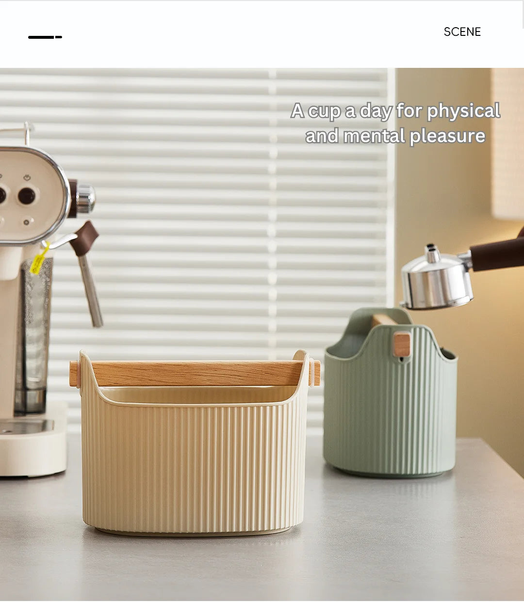 Coffee Grind Knock Box Bar Coffee Utensils Espresso Dump Bin for Barista Restaurant Coffee Shop Bar Practical Tools