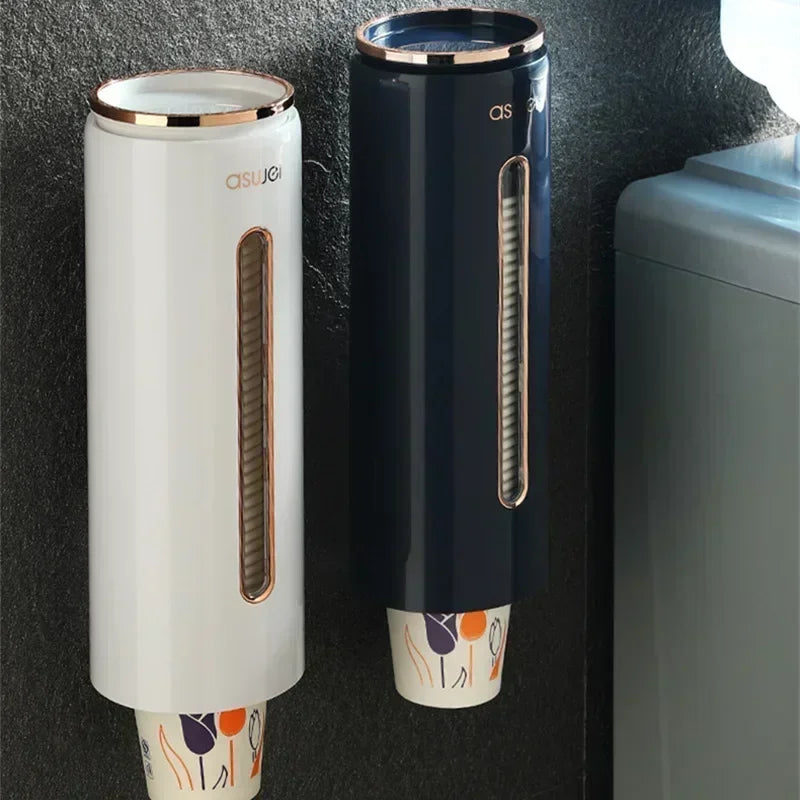 kitchen Dispenser Automatically Drop Cup Remover Wall Mounted Disposable Paper Cups Dispenser Plastic Cup living room Container