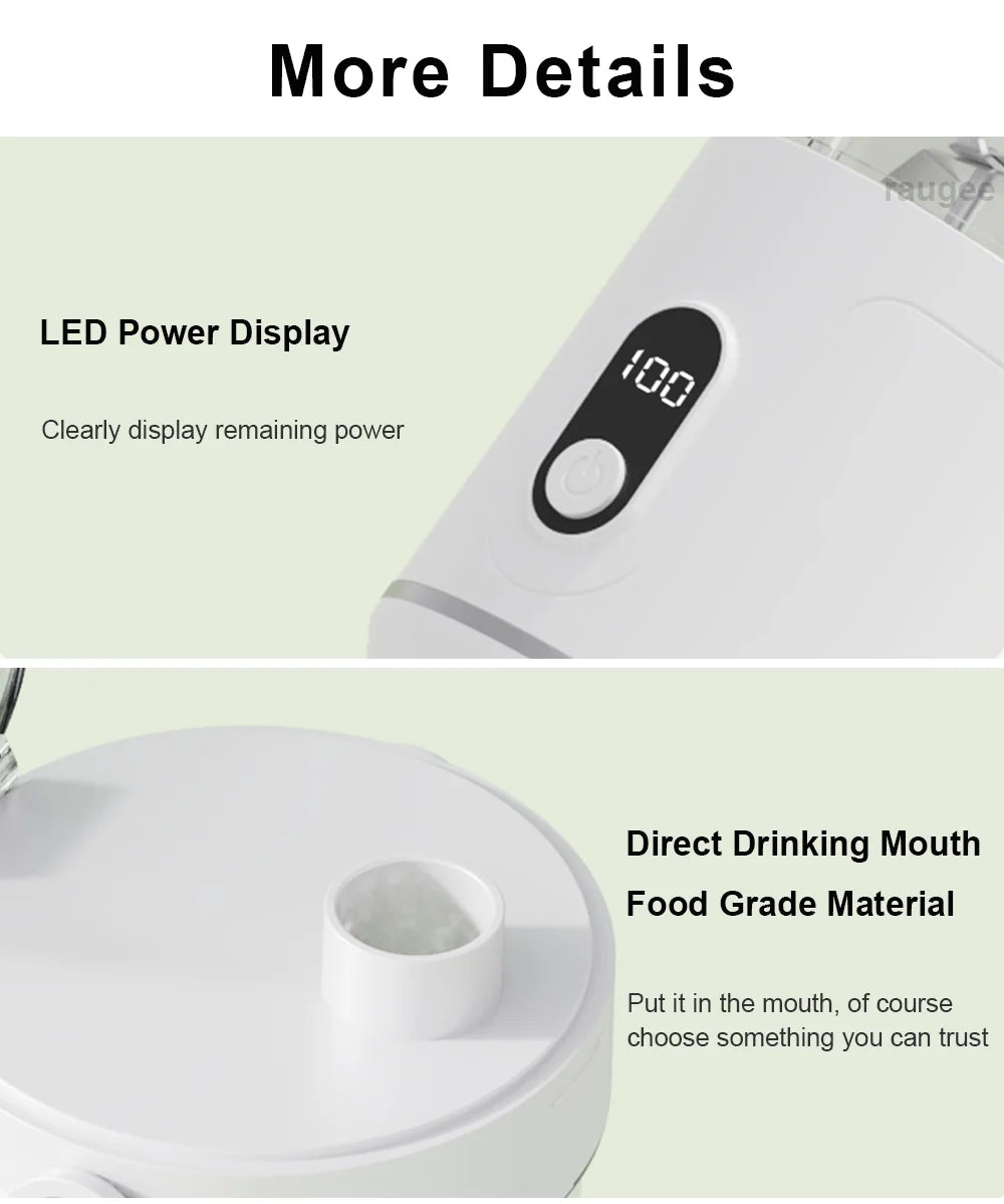 Portable Blender Cup Electric Juicer Blender 600ml Rechargeable Portable Juicer For Shakes and Smoothies Cordless Blender Cup