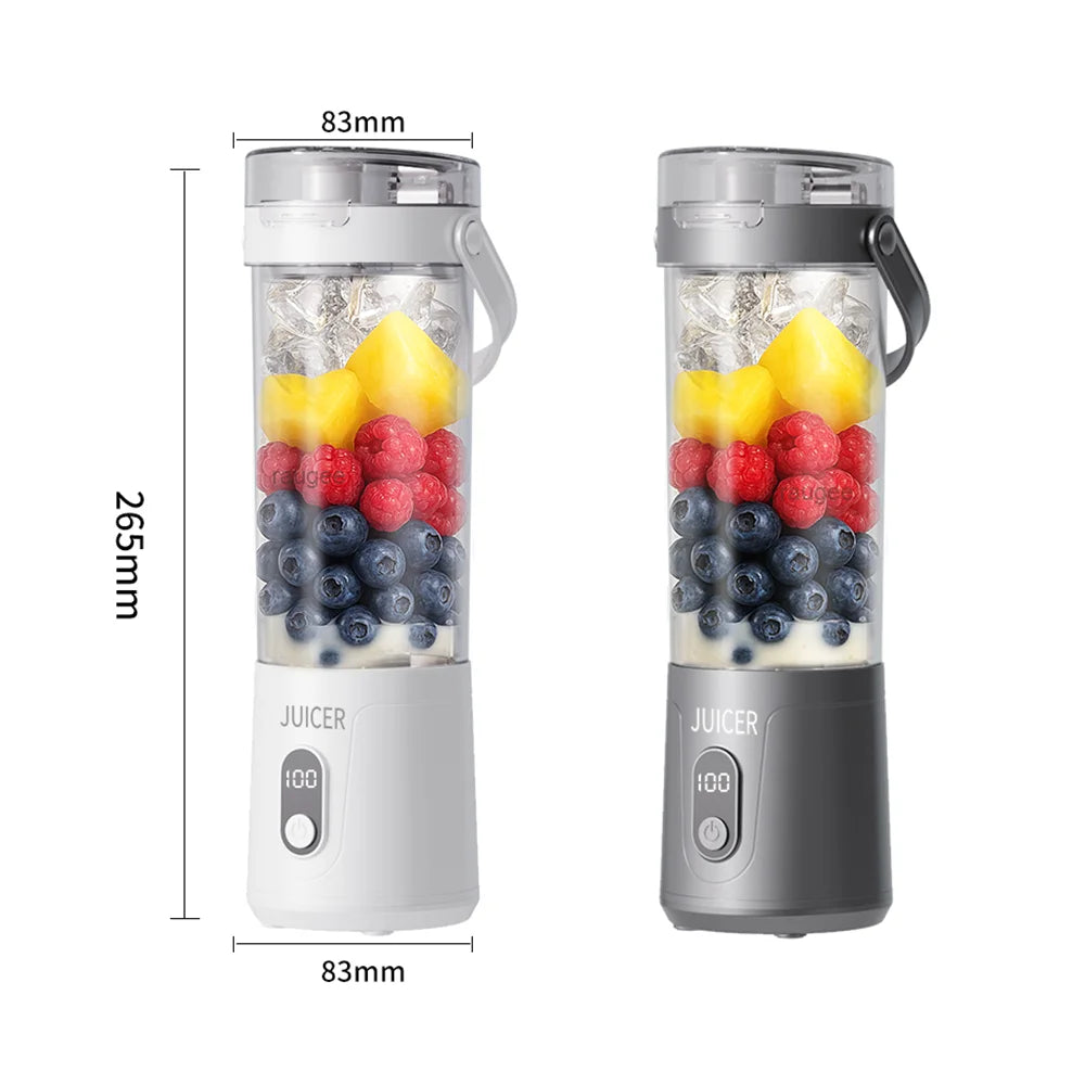 Portable Blender Cup Electric Juicer Blender 600ml Rechargeable Portable Juicer For Shakes and Smoothies Cordless Blender Cup