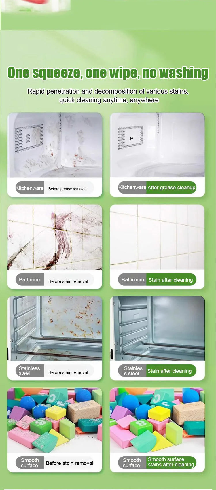 Kitchen MultiPurpose Cleaning Milk Lasting Powerful Scale Remover Cooking Utensils Pot Bottom Cleaner Heavy Oil Stain Remover