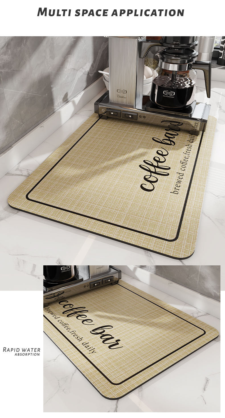 Hot Coffee Machine Rug No Cleaning Antifouling Technology Leather Water Control Cushion Coffee Cup Water Absorbing Pad