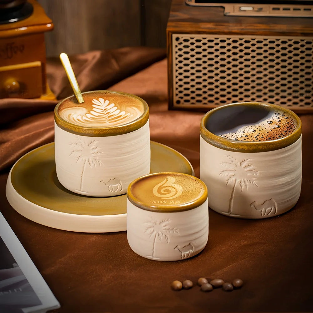 Ceramic Coffee Cup Tea Cup Middle East Desert Camel Coconut Tree Creative Easy To Clean Office Home Kitchen Luxury Gift Cup