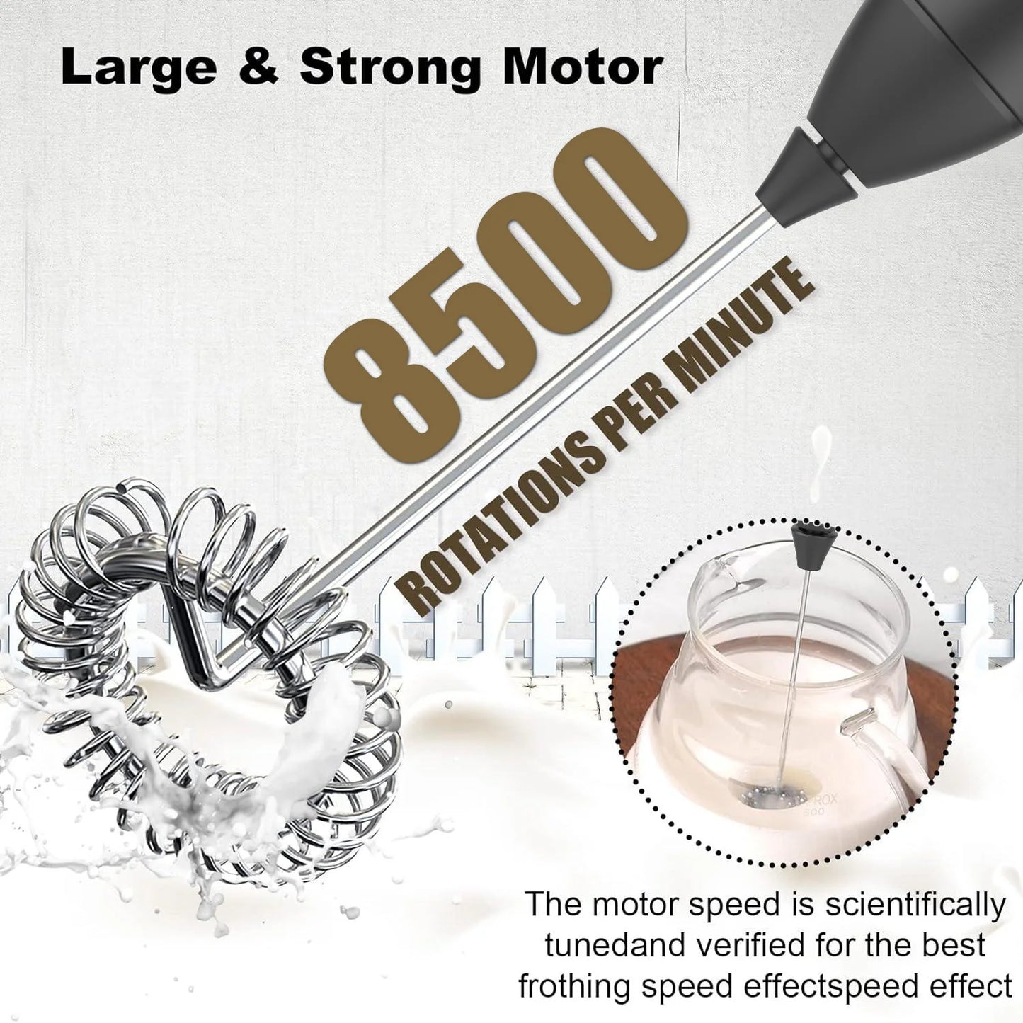 Wireless Milk Frother Electric Type-C Handheld Blender Stainless Steel Mini Coffee Maker Whisk Mixer For Coffee Cappuccino Cream