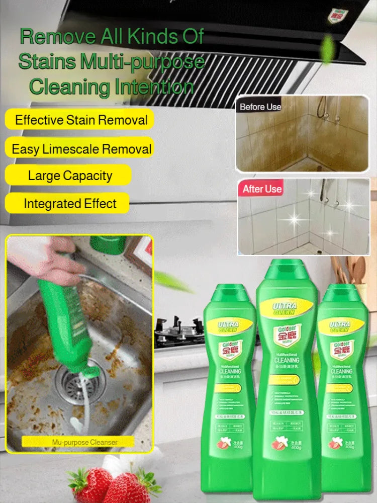 Kitchen MultiPurpose Cleaning Milk Lasting Powerful Scale Remover Cooking Utensils Pot Bottom Cleaner Heavy Oil Stain Remover