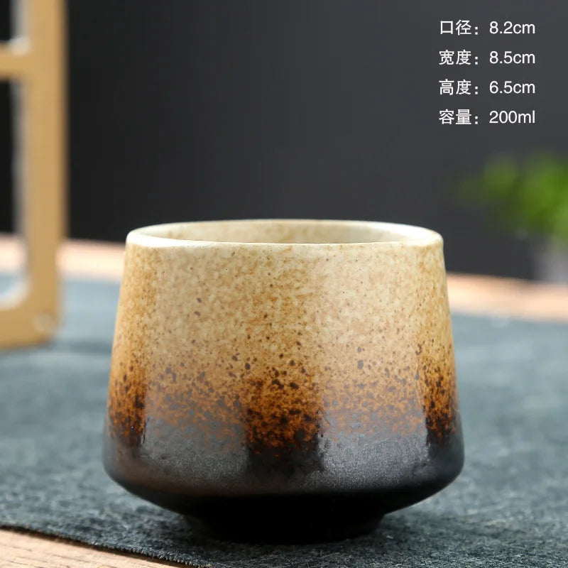 Ceramic Cup Vintage Coarse Pottery Coffee Cup Household drinking single cup cooking tea cups around the stove