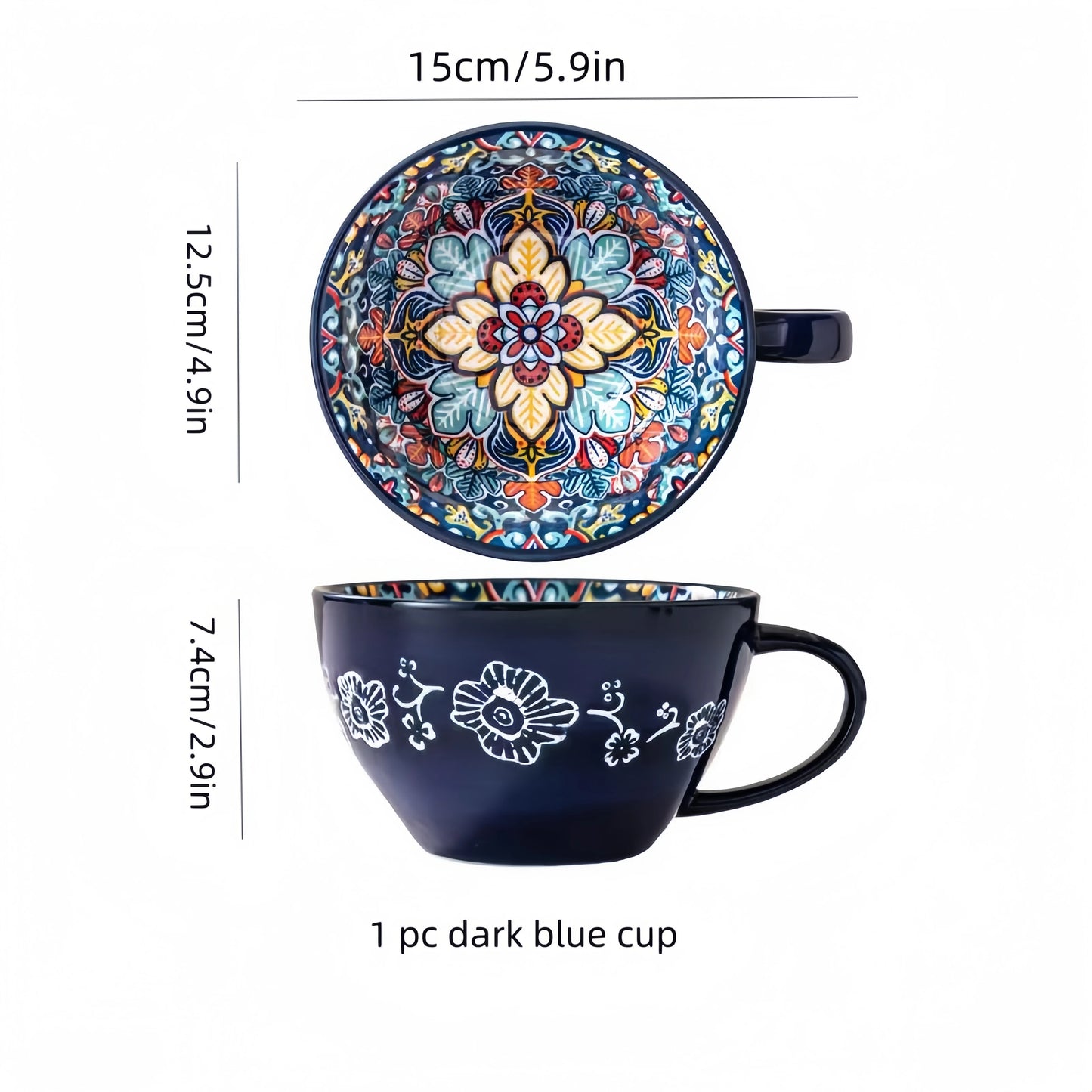 Bohemian Morning Tea Mug, 13.5 oz Ceramic Coffee Mug for Family  Colleagues Teachers Wives  Husbands Sisters  Brothers  Funny
