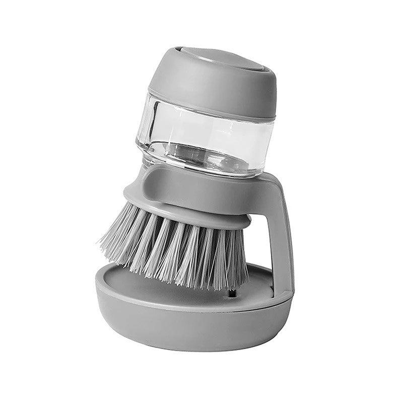 Kitchen Cleaning Brush Liquid Addition Soap Brush Household Kitchen Pot Scrubbing Brush Dishwashing Brush Liquid Soap Dispenser