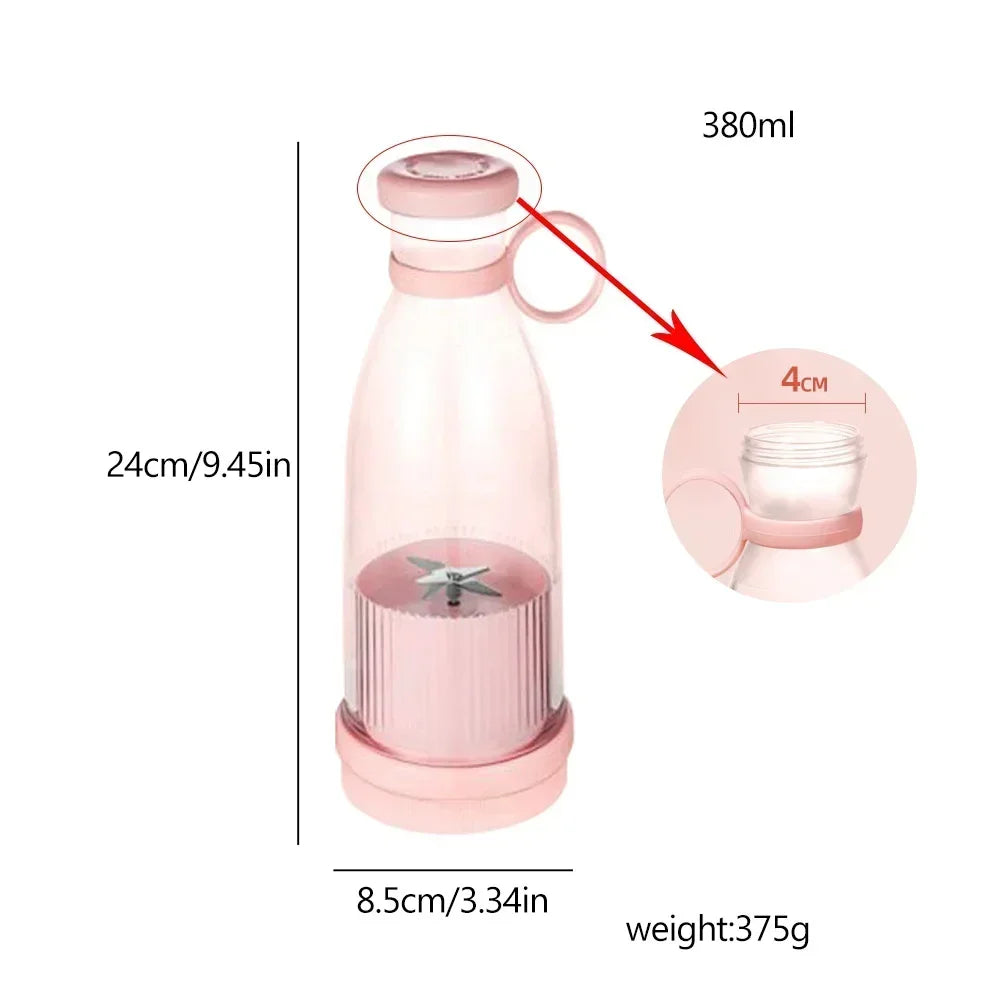 Electric Juicer Rechargeable Fresh Fruit Juicer USB Portable Juice Cup Handheld Smoothie Machine Mini Juice Blender Kitchen
