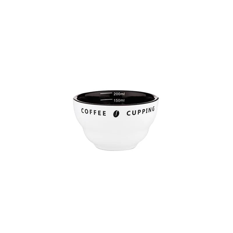 200ml Measuring Cupping Cup Ceramic Coffee Cup U-shaped Coffee Evaluation Cup Measuring Bowl Thickened Cup Measuring Bowl