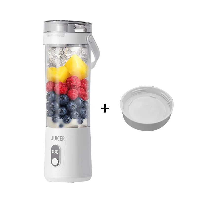 Portable Blender Cup Electric Juicer Blender 600ml Rechargeable Portable Juicer For Shakes and Smoothies Cordless Blender Cup