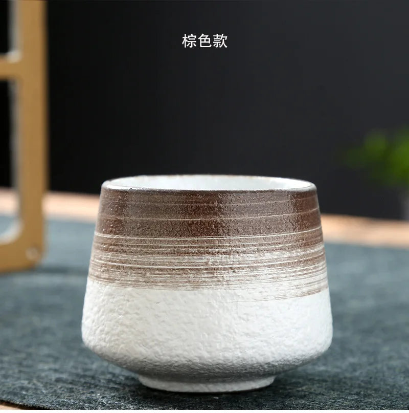 Ceramic Cup Vintage Coarse Pottery Coffee Cup Household drinking single cup cooking tea cups around the stove
