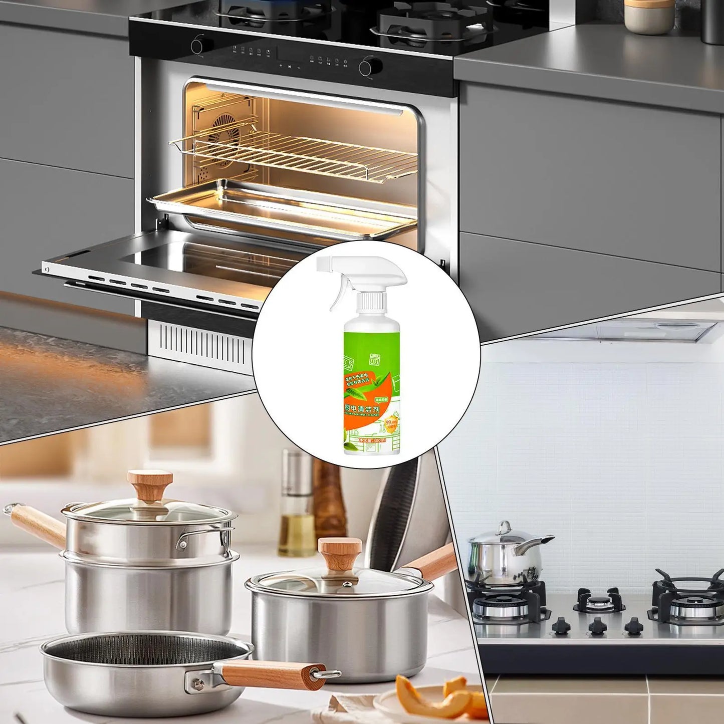 300ml Kitchen Cleaner Natural Enzyme Formulas to Household Appliances Powerful Kitchen Appliance Cleaner Easy Cleaning Household