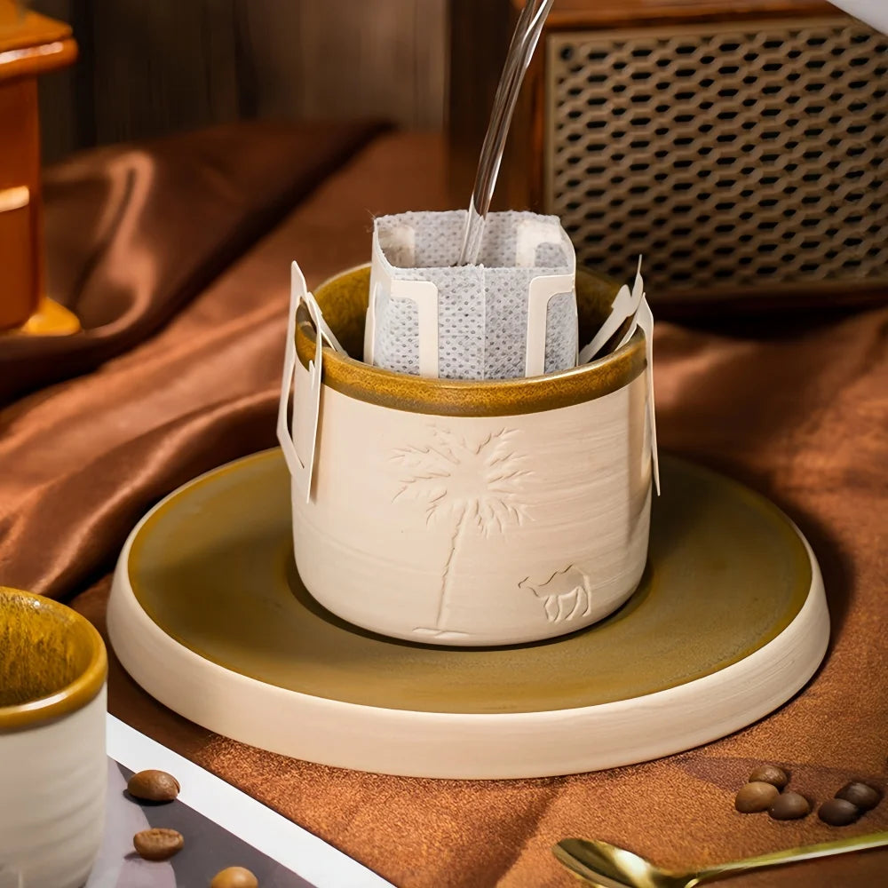 Ceramic Coffee Cup Tea Cup Middle East Desert Camel Coconut Tree Creative Easy To Clean Office Home Kitchen Luxury Gift Cup