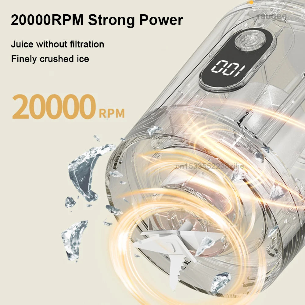 Portable Blender Cup Electric Juicer Blender 600ml Rechargeable Portable Juicer For Shakes and Smoothies Cordless Blender Cup