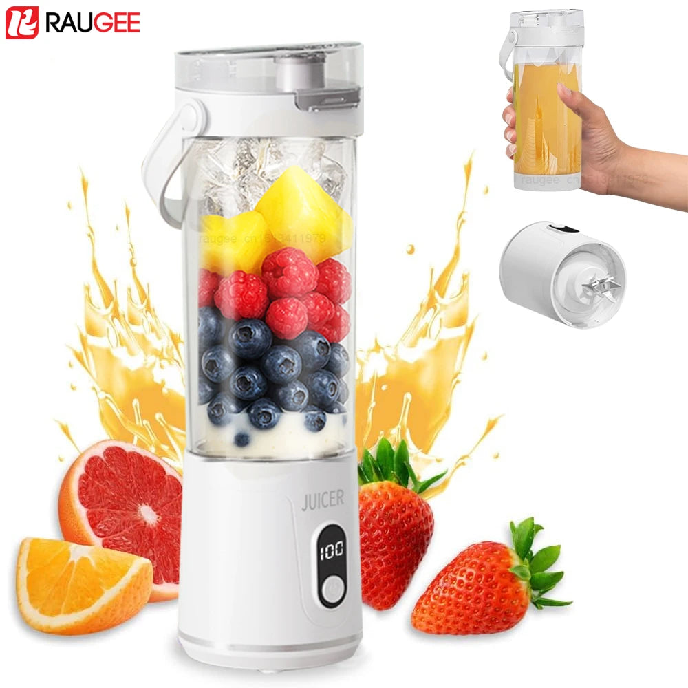 Portable Blender Cup Electric Juicer Blender 600ml Rechargeable Portable Juicer For Shakes and Smoothies Cordless Blender Cup