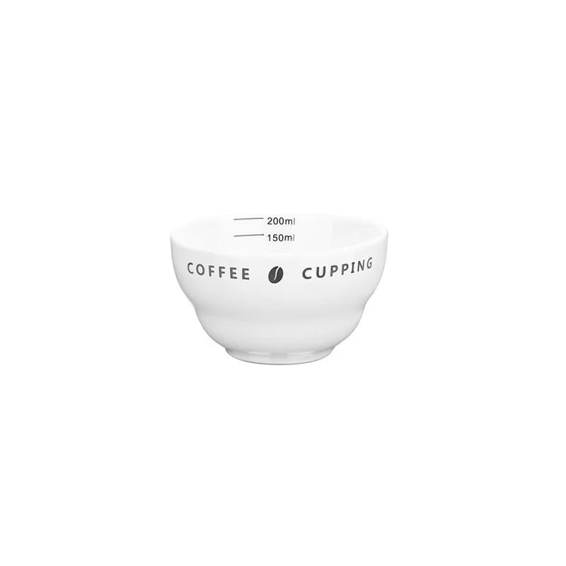 200ml Measuring Cupping Cup Ceramic Coffee Cup U-shaped Coffee Evaluation Cup Measuring Bowl Thickened Cup Measuring Bowl
