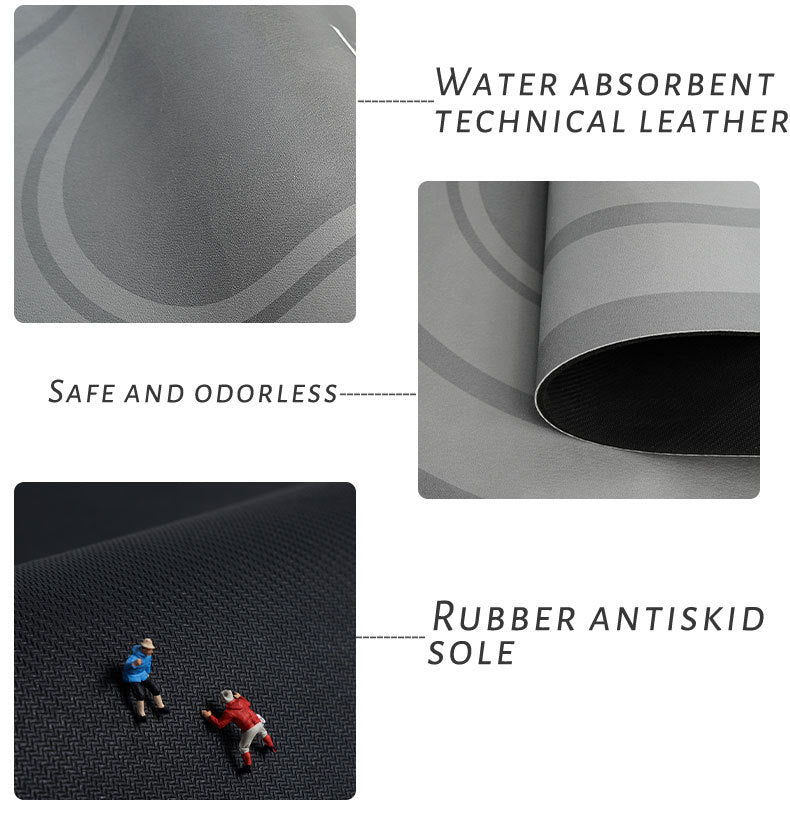 Hot Coffee Machine Rug No Cleaning Antifouling Technology Leather Water Control Cushion Coffee Cup Water Absorbing Pad