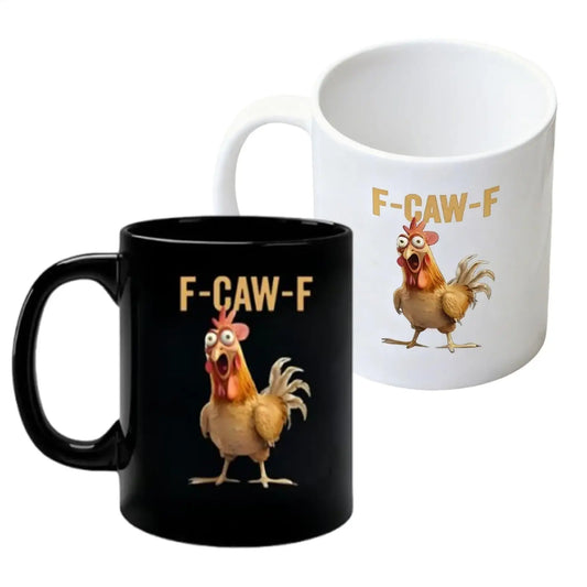 coffee mug F-Caw-F Funny Chicken Coffee Cup Ceramic Breakfast Cup Novelty Rooster Coffee Mug Milk Cup Afternoon Tea Teacup