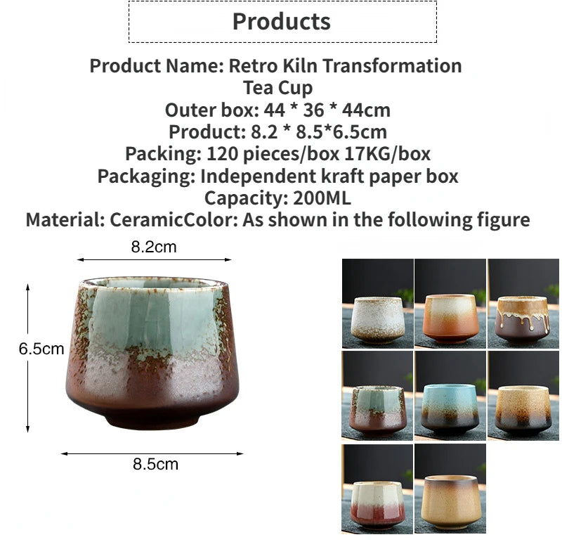 Ceramic Cup Vintage Coarse Pottery Coffee Cup Household drinking single cup cooking tea cups around the stove