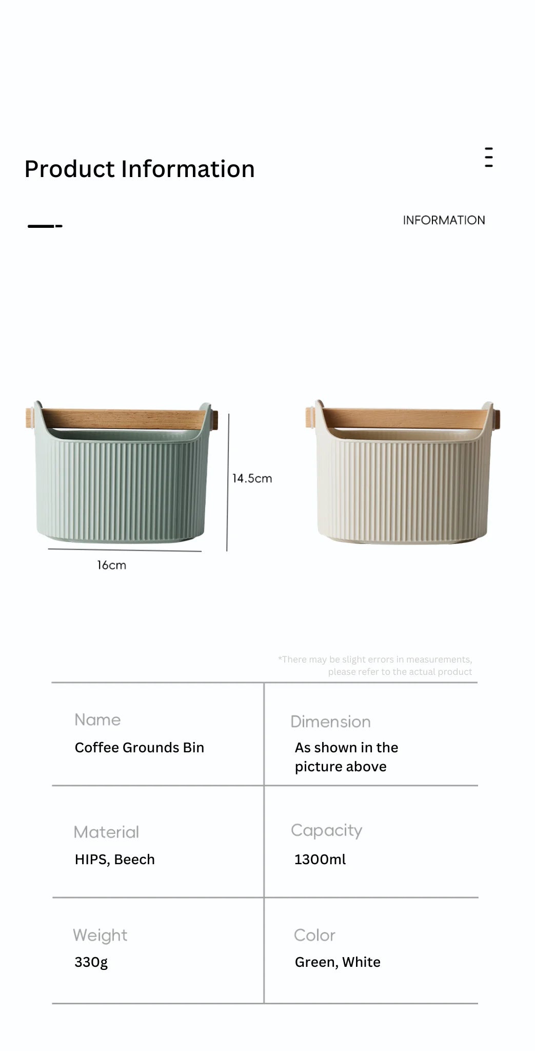 Coffee Grind Knock Box Bar Coffee Utensils Espresso Dump Bin for Barista Restaurant Coffee Shop Bar Practical Tools