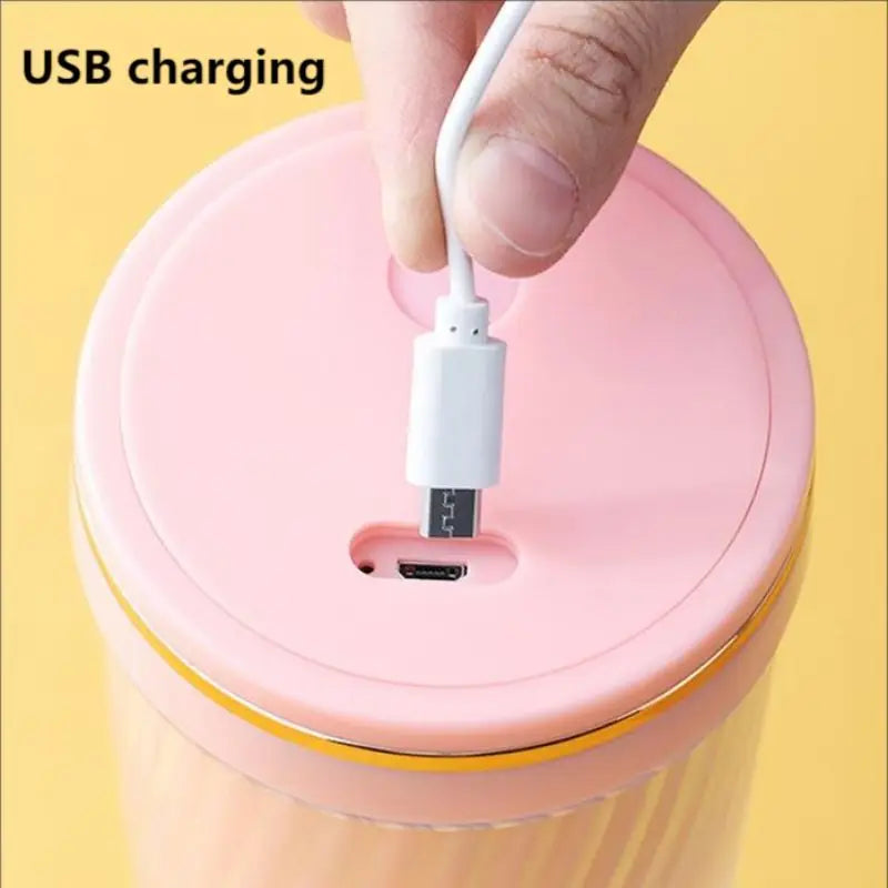 Portable Milkshake and Smoothie Blender 10 Blades Powerful Juice Jug with USB Rechargeable for Home, Office, Sports, Outdoor.