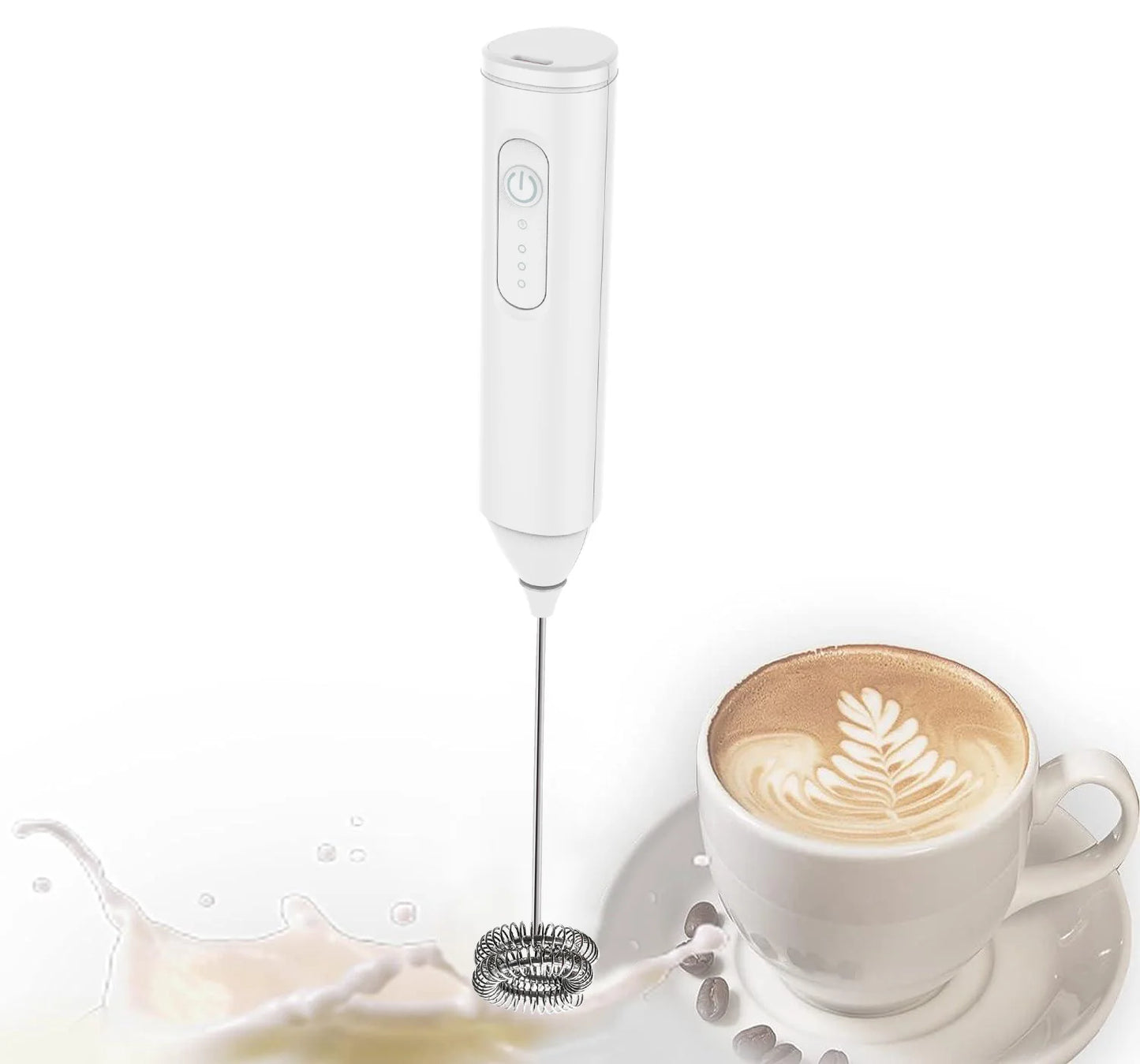 Wireless Milk Frother Electric Type-C Handheld Blender Stainless Steel Mini Coffee Maker Whisk Mixer For Coffee Cappuccino Cream