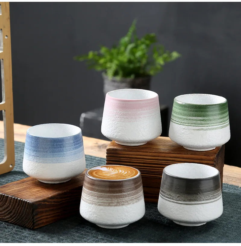 Ceramic Cup Vintage Coarse Pottery Coffee Cup Household drinking single cup cooking tea cups around the stove