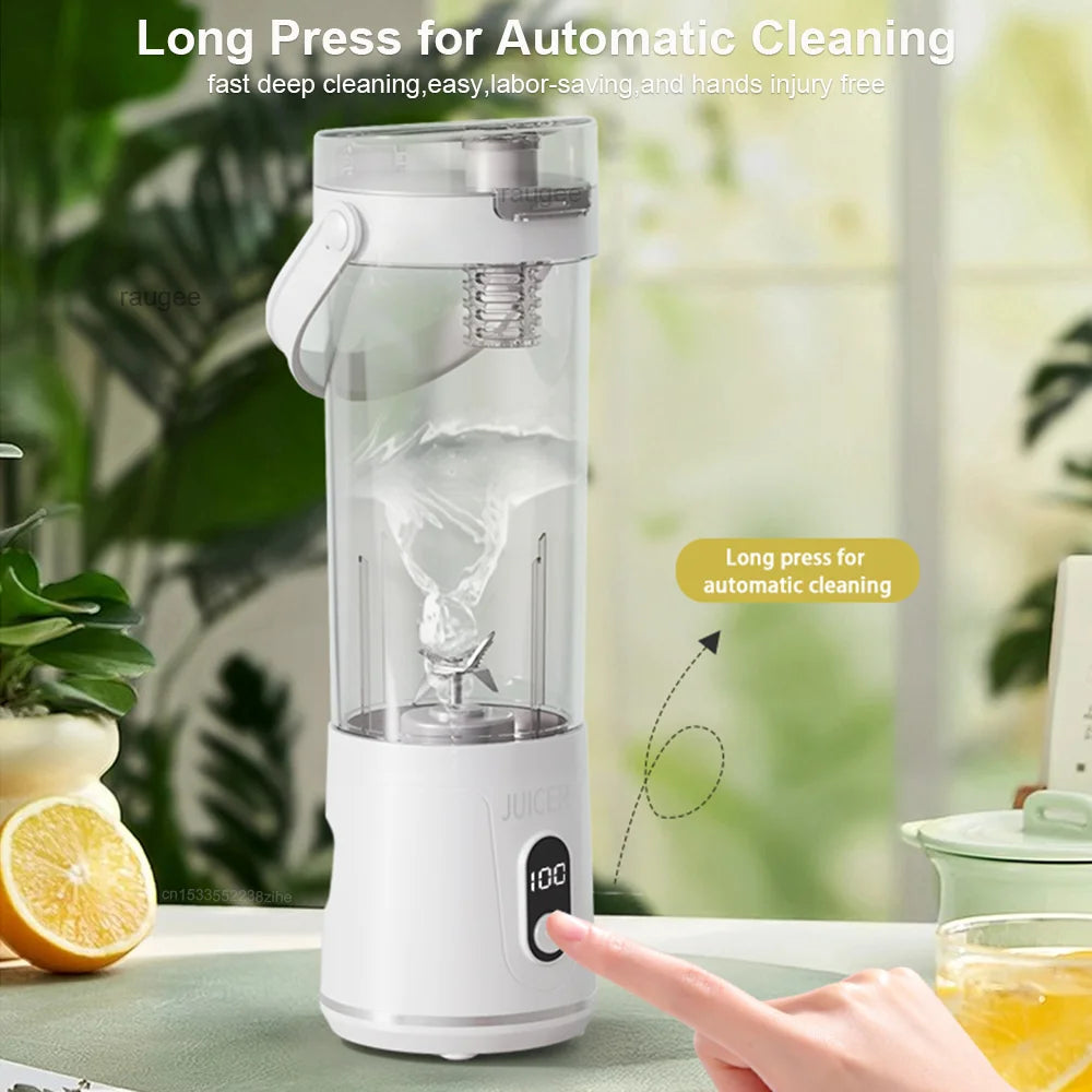 Portable Blender Cup Electric Juicer Blender 600ml Rechargeable Portable Juicer For Shakes and Smoothies Cordless Blender Cup